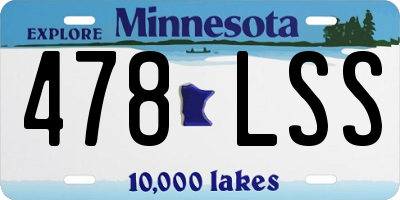 MN license plate 478LSS