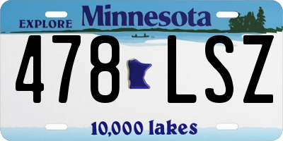 MN license plate 478LSZ