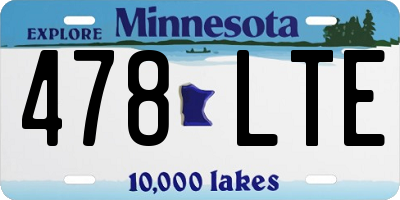 MN license plate 478LTE
