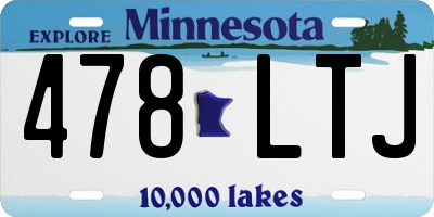 MN license plate 478LTJ