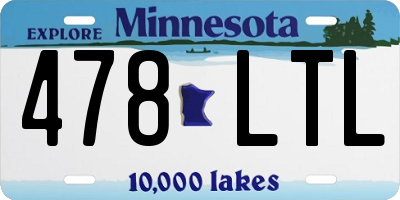 MN license plate 478LTL