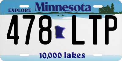 MN license plate 478LTP