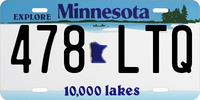 MN license plate 478LTQ