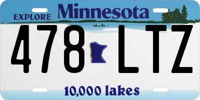 MN license plate 478LTZ
