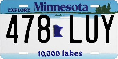 MN license plate 478LUY