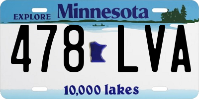 MN license plate 478LVA
