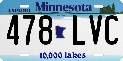 MN license plate 478LVC
