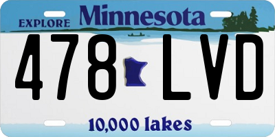 MN license plate 478LVD