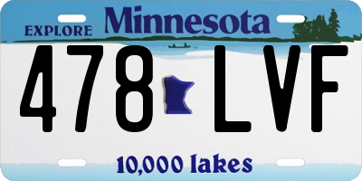 MN license plate 478LVF