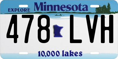 MN license plate 478LVH