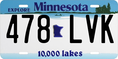 MN license plate 478LVK