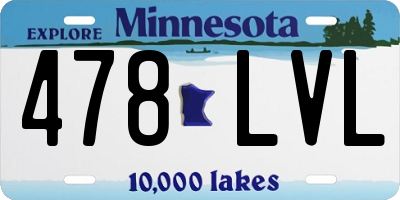 MN license plate 478LVL