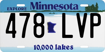 MN license plate 478LVP