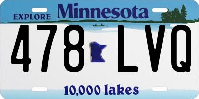 MN license plate 478LVQ