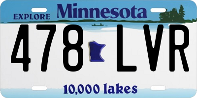 MN license plate 478LVR