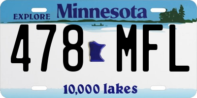MN license plate 478MFL