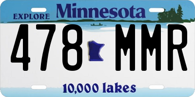 MN license plate 478MMR