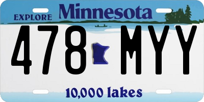 MN license plate 478MYY
