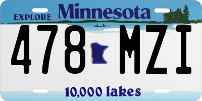 MN license plate 478MZI