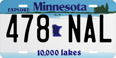MN license plate 478NAL