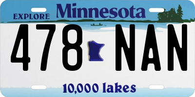 MN license plate 478NAN