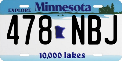 MN license plate 478NBJ