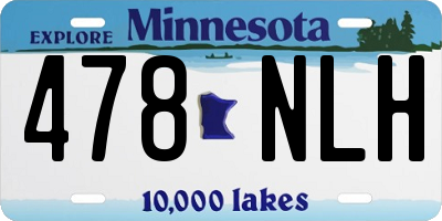 MN license plate 478NLH