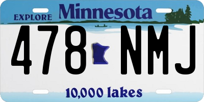 MN license plate 478NMJ