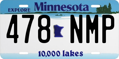 MN license plate 478NMP