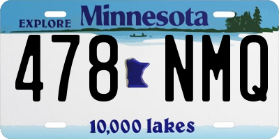 MN license plate 478NMQ