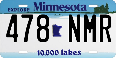 MN license plate 478NMR