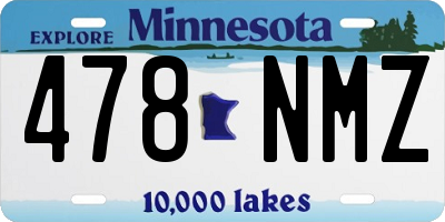 MN license plate 478NMZ