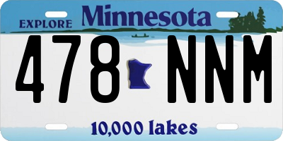 MN license plate 478NNM