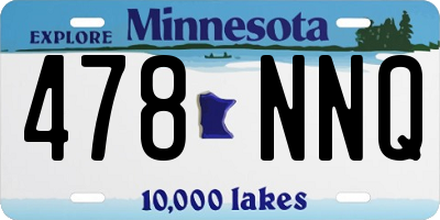 MN license plate 478NNQ