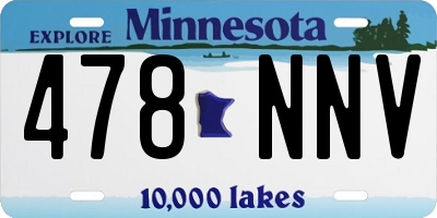 MN license plate 478NNV