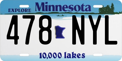 MN license plate 478NYL