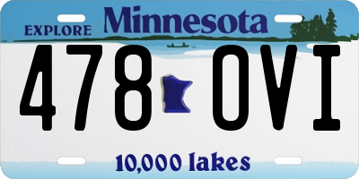 MN license plate 478OVI