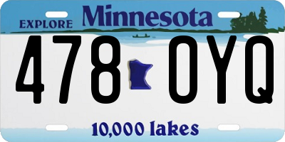 MN license plate 478OYQ