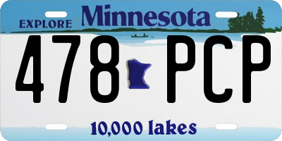 MN license plate 478PCP