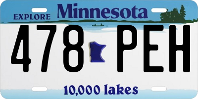 MN license plate 478PEH