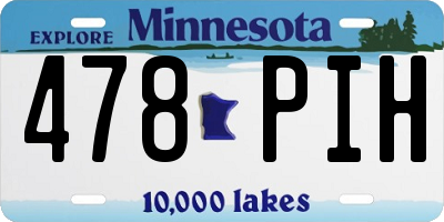 MN license plate 478PIH