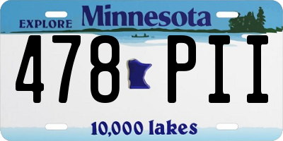 MN license plate 478PII