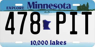 MN license plate 478PIT