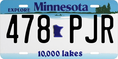 MN license plate 478PJR