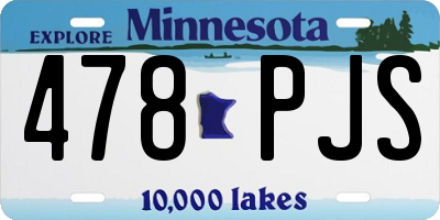 MN license plate 478PJS