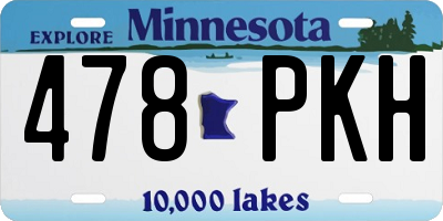 MN license plate 478PKH