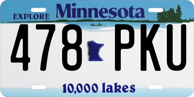 MN license plate 478PKU