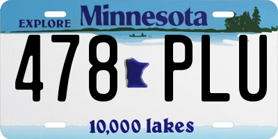 MN license plate 478PLU