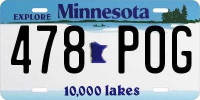 MN license plate 478POG