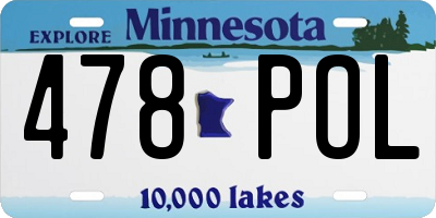 MN license plate 478POL